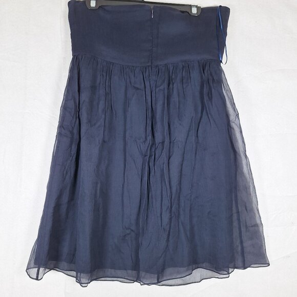 J Crew 100% silk strapless dress size 12P - Picture 2 of 4